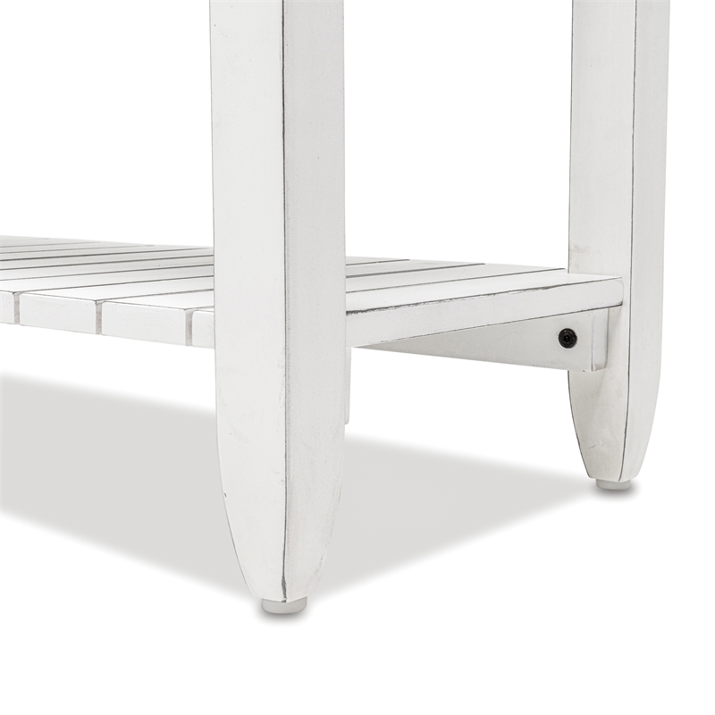 Sea Wind Florida Picket Fence Wood Entertainment Center with Drawers in Gray