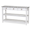 Sea Wind Florida Picket Fence Wood Entertainment Center with Drawers in Gray