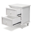 Sea Wind Florida Monaco Wood Nightstand with 2 Drawers in White