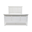 Sea Wind Florida Monaco Coastal Wood Queen Panel Bed in White