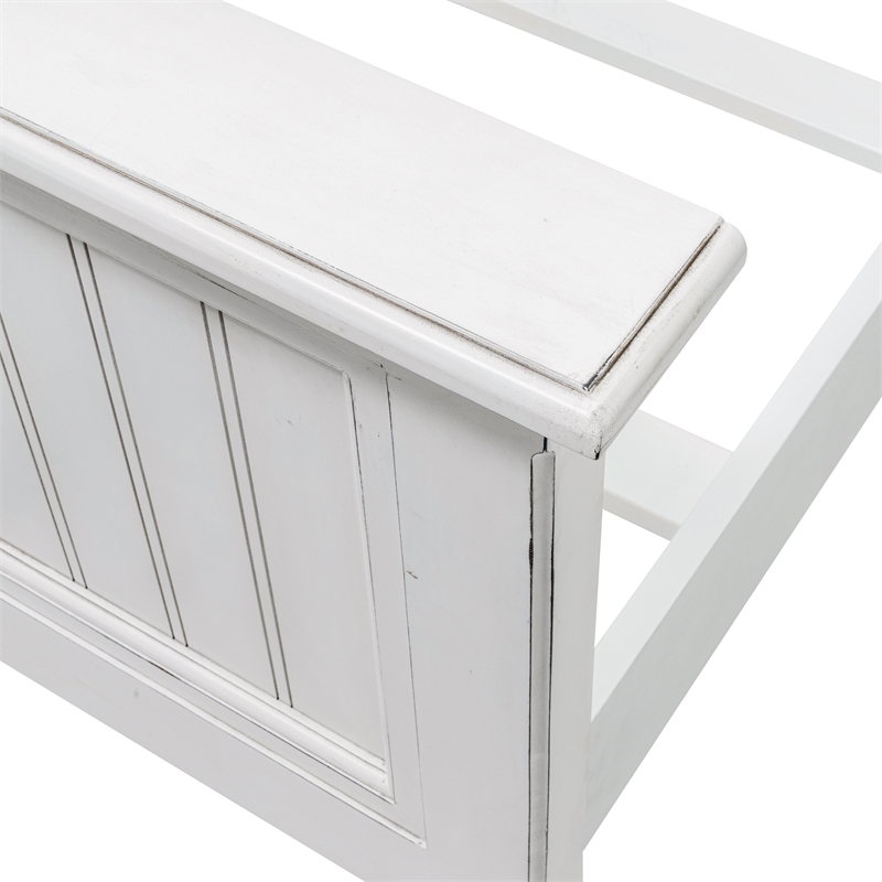 sea wind florida monaco coastal wood queen panel bed in white