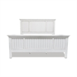 Sea Wind Florida Monaco Coastal Wood King Panel Bed in White