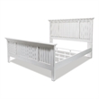 Sea Wind Florida Monaco Coastal Wood King Panel Bed in White