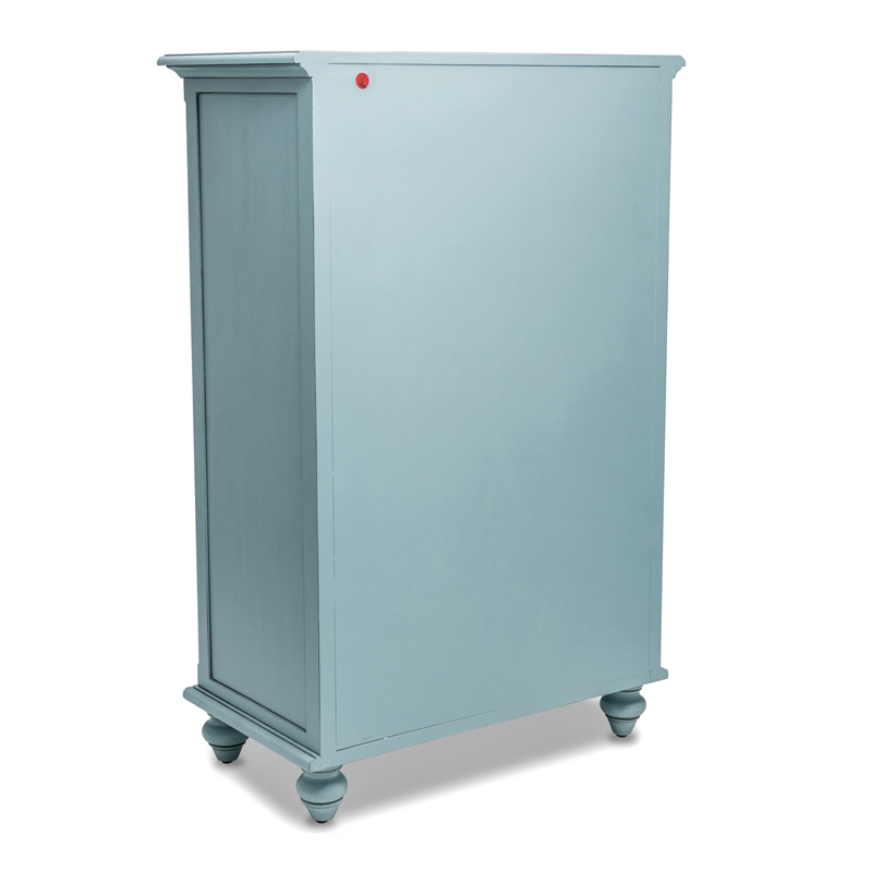 Sea Wind Florida Monaco Coastal Wood Chest with 5 Drawers in Blue