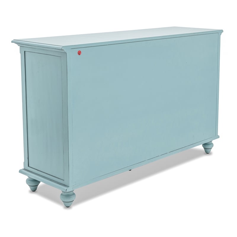 Sea Wind Florida Monaco Coastal Wood Dresser with 7 Drawers in Blue