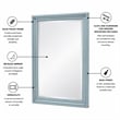 Sea Wind Florida Monaco Rectangle Coastal Wood Mirror in Blue