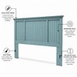 Sea Wind Florida Monaco Coastal Solid Wood King Headboard in Blue