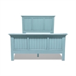 Sea Wind Florida Monaco Coastal Wood Queen Size Panel Bed in Blue