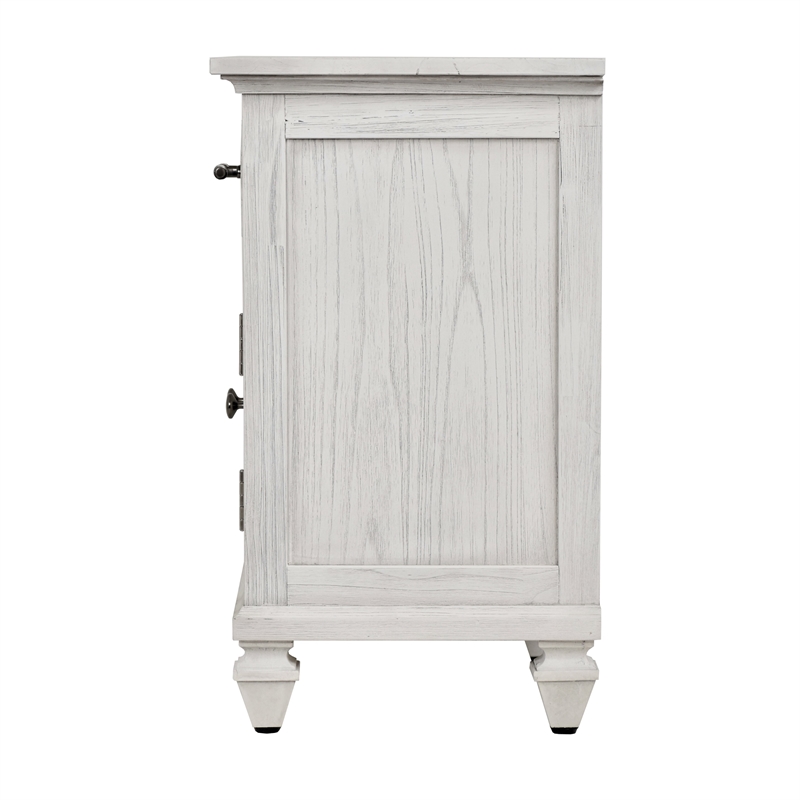 Sea Wind Florida Surfside 2-Door Wood Nightstand with Drawer in White