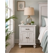 Sea Wind Florida Surfside 2-Door Wood Nightstand with Drawer in White