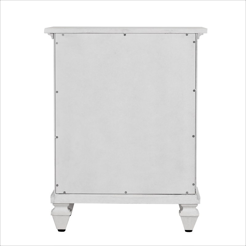 Sea Wind Florida Surfside 2-Door Wood Nightstand with Drawer in White