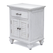 Sea Wind Florida Surfside 2-Door Wood Nightstand with Drawer in White