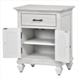 Sea Wind Florida Surfside 2-Door Wood Nightstand with Drawer in White
