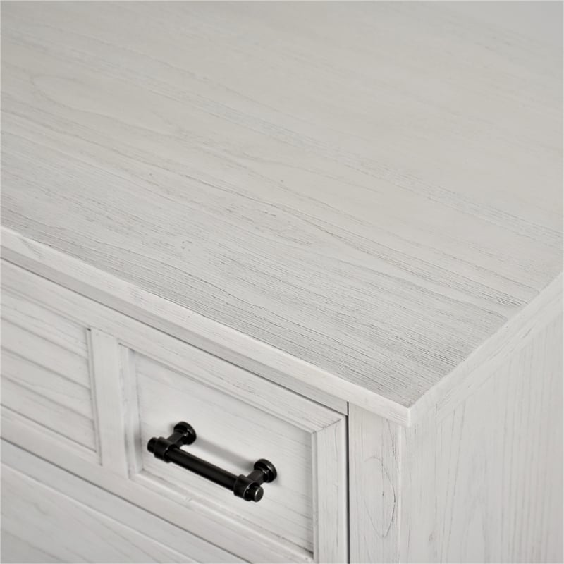 Sea Wind Florida Surfside Wood Chest with 5 Drawers in White