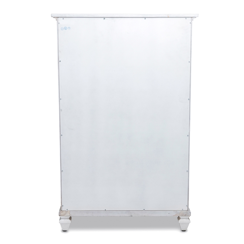 Sea Wind Florida Surfside Wood Chest with 5 Drawers in White