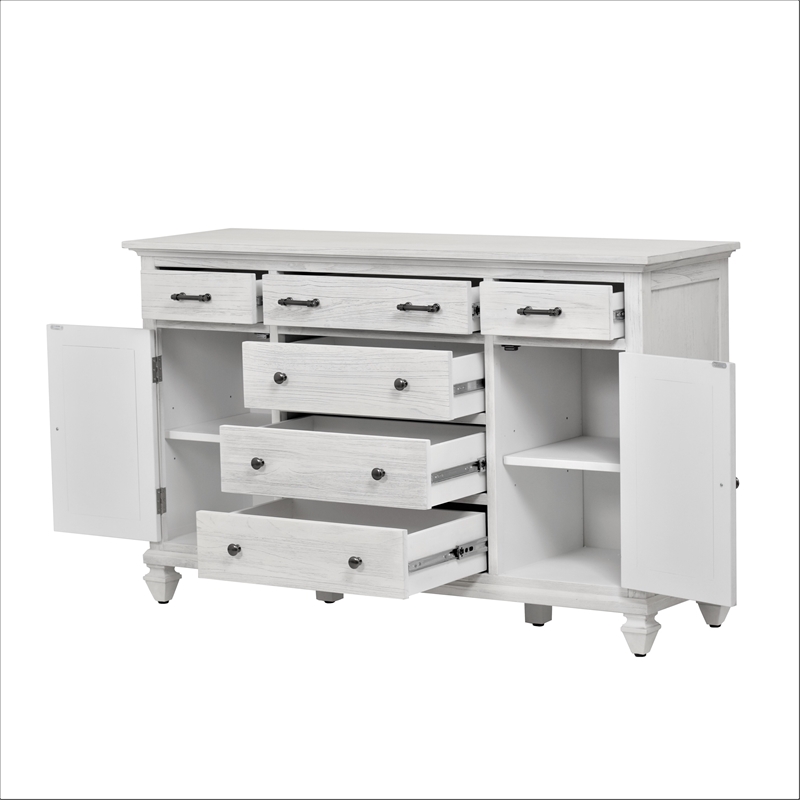 Sea Wind Florida Surfside Wood Dresser with 6 Drawers in White