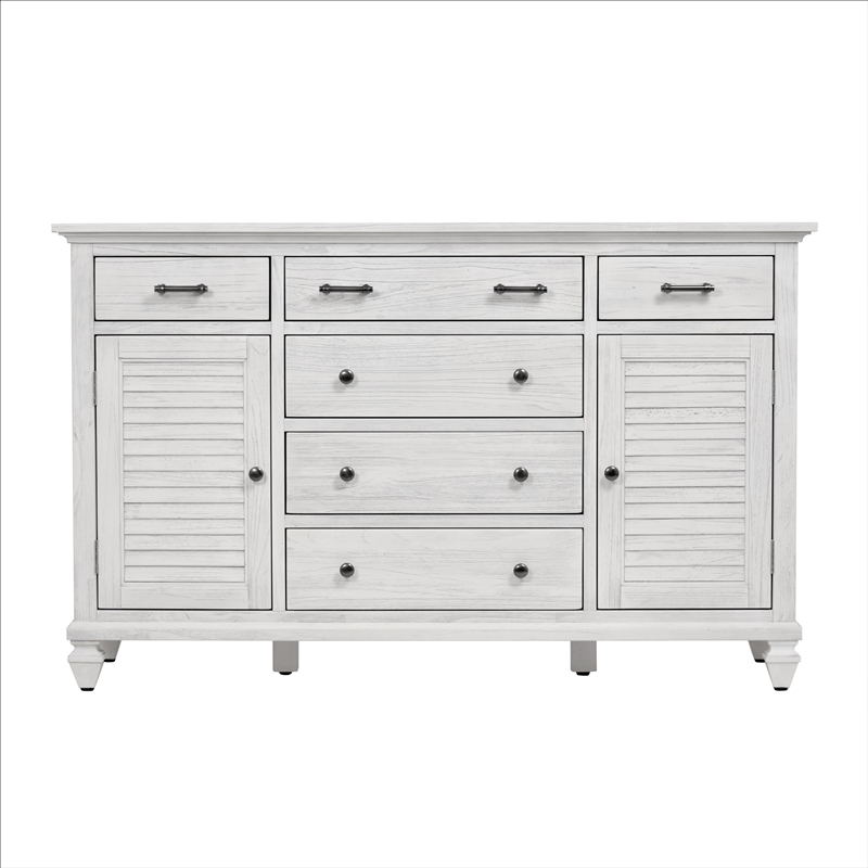 Sea Wind Florida Surfside Wood Dresser with 6 Drawers in White