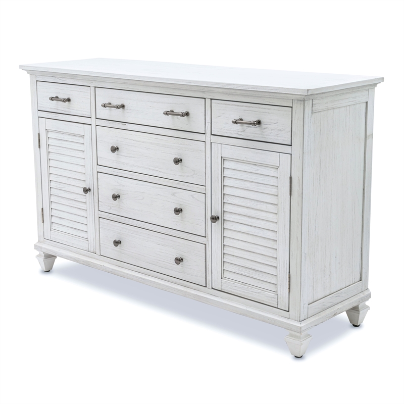 Sea Wind Florida Surfside Wood Dresser with 6 Drawers in White