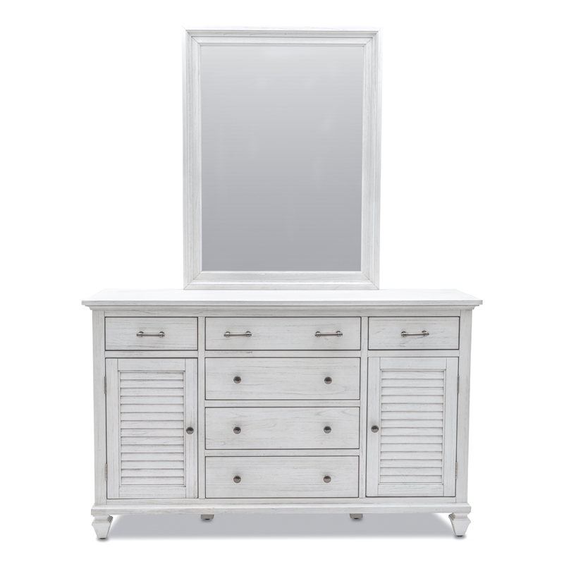 Sea Wind Florida Surfside Wood Dresser with 6 Drawers in White