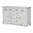 Sea Wind Florida Surfside Wood Dresser with 6 Drawers in White