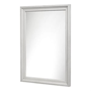 Sea Wind Florida Surfside Rectangle Coastal Wood Mirror in White
