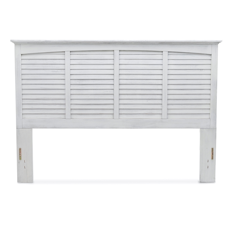 Sea Wind Florida Surfside Coastal Wood King Headboard in White