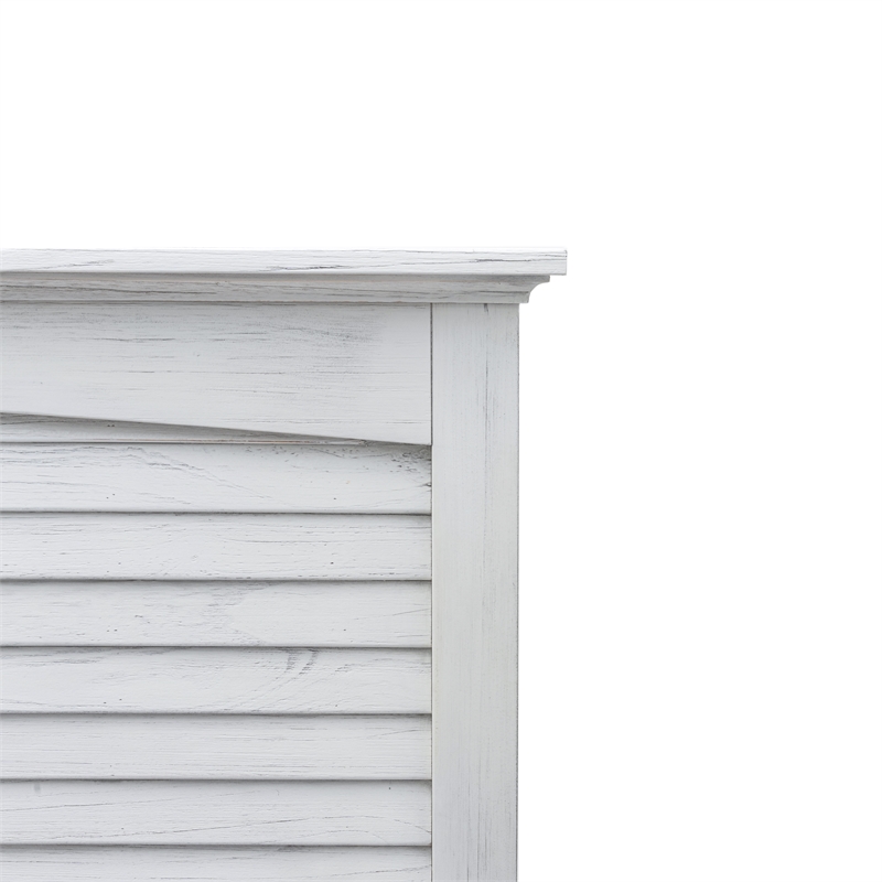 Sea Wind Florida Surfside Coastal Wood King Headboard in White