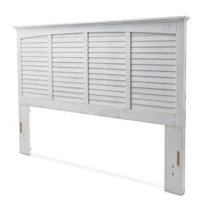 Sea Wind Florida Surfside Coastal Wood King Headboard in White