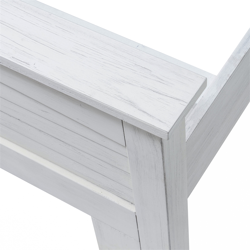 Sea Wind Florida Surfside Coastal Wood King Panel Bed in White