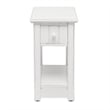 Sea Wind Florida Monaco Wood Chairside Table with Lower Shelf in White