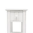 Sea Wind Florida Monaco Wood Chairside Table with Lower Shelf in White