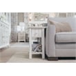 Sea Wind Florida Monaco Wood Chairside Table with Lower Shelf in White