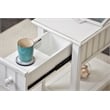 Sea Wind Florida Monaco Wood Chairside Table with Lower Shelf in White
