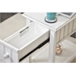 Sea Wind Florida Monaco Wood Chairside Table with Lower Shelf in White