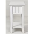 Sea Wind Florida Monaco Wood Chairside Table with Lower Shelf in White