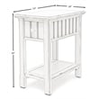 Sea Wind Florida Monaco Wood Chairside Table with Lower Shelf in White