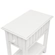 Sea Wind Florida Monaco Wood Chairside Table with Lower Shelf in White