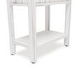Sea Wind Florida Monaco Wood Chairside Table with Lower Shelf in White