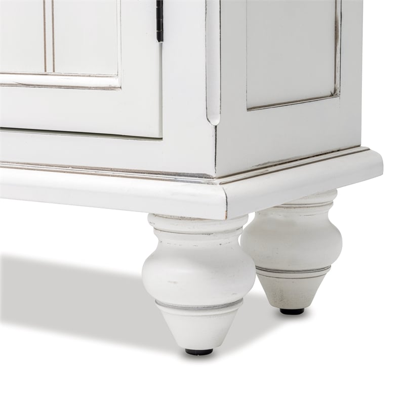 Sea Wind Florida Monaco 2-Door Wood Entry Cabinet with Baskets in White