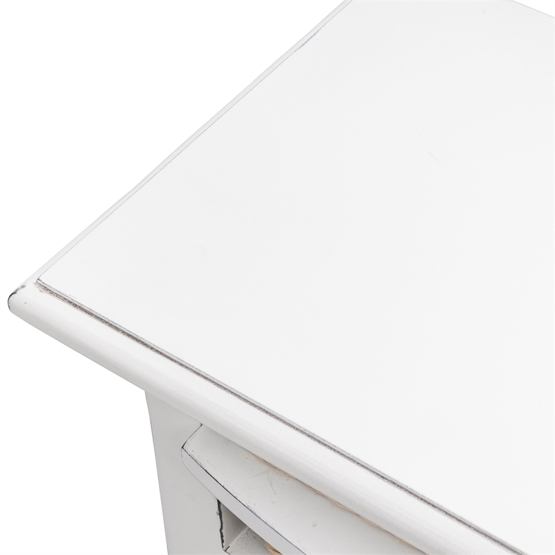 Sea Wind Florida Monaco 2-Door Wood Entry Cabinet with Baskets in White