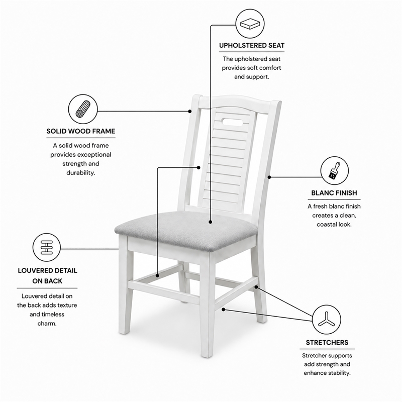 sea winds islamorada dining chair shutter grey fabric (se of 2) - gray