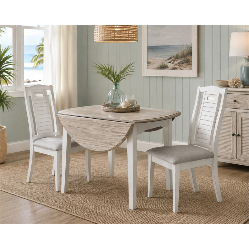 sea winds islamorada dining chair shutter grey fabric (se of 2) - gray