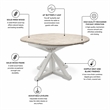 Sea Winds Islamorada Butterfly Dining Table in Gray