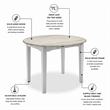 Sea Winds Islamorada Round Table - Drop Leaf - Gray - Wood - Coastal