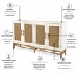Venice 4-Door Credenzaa TV Stand Entertainment Unit Hallway - White - Wood