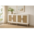 Venice 4-Door Credenzaa TV Stand Entertainment Unit Hallway - White - Wood