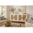 Venice 4-Door Credenzaa TV Stand Entertainment Unit Hallway - White - Wood