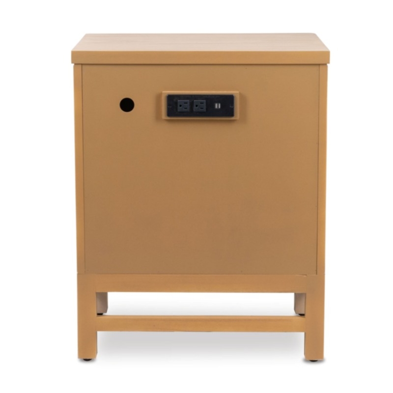 Monterey Solid Wood Tan Coastal Modern 2 Drawer Nightstand