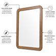 Monterey Solid Wood Tan Coastal Modern Mirror - Brown - Mirror Furniture