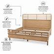 Monterey Solid Wood Tan Coastal Modern Queen Bed - Bed Furniture